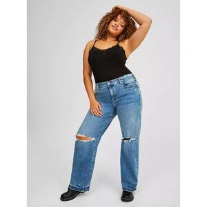 TORRID Ripped Wide Leg Jeans